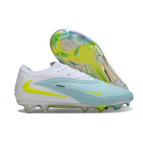Bota de Futbol Nike Phantom 6 Low Elite FG Azul Blanco Amarillo