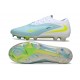 Bota de Futbol Nike Phantom 6 Low Elite FG Azul Blanco Amarillo