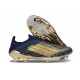 Bota Adidas F50 + Sin Cordones FG Negro Dorado