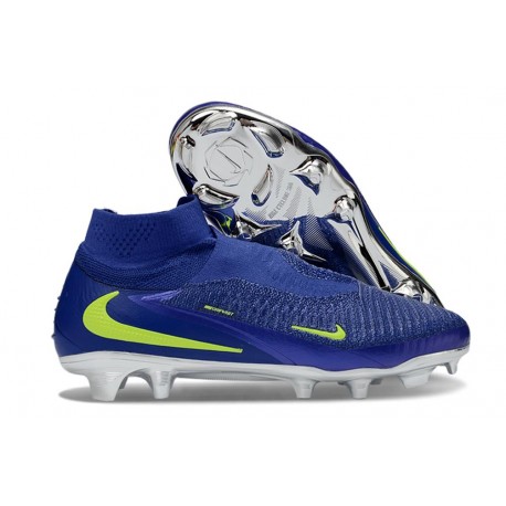 Bota De Fútbol Nike Phantom 6 High Elite Fg Azul Volt