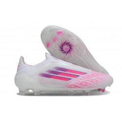 Adidas F50 Elite Laceless FG Blanco Rosa