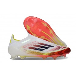 Adidas F50 Elite Laceless FG Blanco Negro Rojo