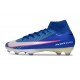 Zapatillas Nike Mercurial Superfly X Elite FG Azul Blanco