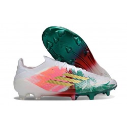 Adidas Bota F50 Elite FG Blanco Rojo Verde