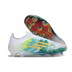 Adidas Bota F50 Elite FG Blanco Verde Dorada