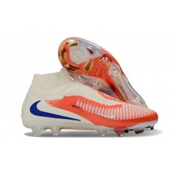 Bota De Fútbol Nike Phantom 6 High Elite Fg Carmesí Blanco Negro 