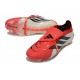 Bota adidas Predator 26 Elite Tongue FG Rojo Lúcido Negro Ftwr Blanco