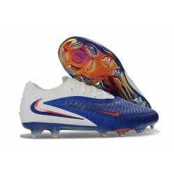 Bota de Futbol Nike Phantom 6 Low Elite FG Azul Carrera Blanco