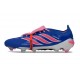 Bota adidas Predator 26 Elite Tongue FG Azul Carrera Explosión Rosa