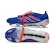 Bota adidas Predator 26 Elite Tongue FG Azul Carrera Explosión Rosa