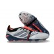 Bota adidas Predator 26 Elite Tongue FG Gris Blanco Rojo