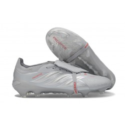 Bota adidas Predator 26 Elite Tongue FG Gris Hierro Met. 