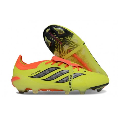 Bota adidas Predator 26 Elite Tongue FG Amarillo Rojo Negro