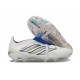 Bota adidas Predator 26 Elite Tongue FG Blanco Plateada Azul