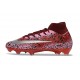 Bota de Fútbol Nike Mercurial Superfly 10 Elite FG Safari Rojo Plateado
