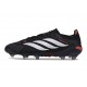 Bota adidas Predator 26 Elite Tongue FG Negro Blanco Rojo