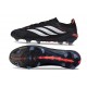 Bota adidas Predator 26 Elite Tongue FG Negro Blanco Rojo