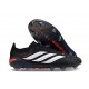 Bota adidas Predator 26 Elite Tongue FG Negro Blanco Rojo