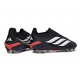 Bota adidas Predator 26 Elite Tongue FG Negro Blanco Rojo