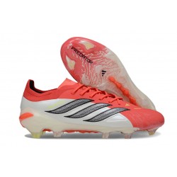 Bota adidas Predator 26 Elite Tongue FG Rojo Blanco Negro