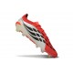 Bota adidas Predator 26 Elite Tongue FG Rojo Blanco Negro