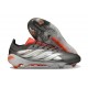 Bota adidas Predator 26 Elite FG Hierro Met. Ftwr Blanco Rojo Lúcido