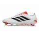 Bota adidas Predator 26 Elite FG Blanco Negro Rojo