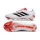 Bota adidas Predator 26 Elite FG Blanco Negro Rojo