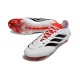 Bota adidas Predator 26 Elite FG Blanco Negro Rojo