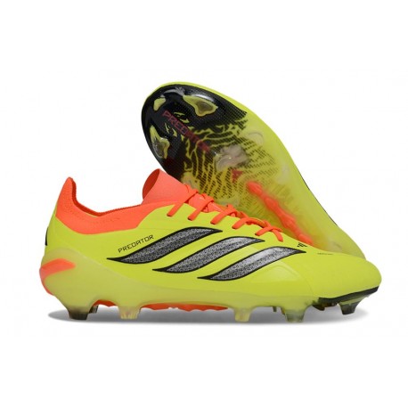 Bota adidas Predator 26 Elite FG Amarillo Rojo Negro