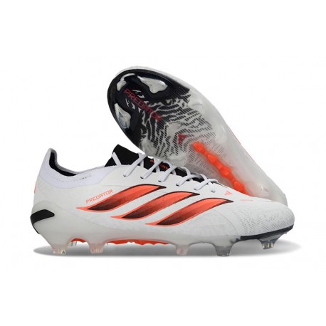Bota adidas Predator 26 Elite FG Blanco Rojo Negro