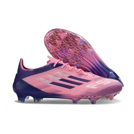 Tacos de Futbol Adidas Bota F50 Elite FG Rosa Negro