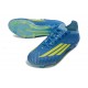 Tacos de Futbol Adidas Bota F50 Elite FG X MESSI Azul Royal Amarillo Solar Semi Azul Burst