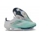 Zapatos de Fútbol Adidas F50+ Laceless FG Verde Plateada Blanco