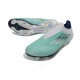Zapatos de Fútbol Adidas F50+ Laceless FG Verde Plateada Blanco