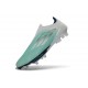 Zapatos de Fútbol Adidas F50+ Laceless FG Verde Plateada Blanco