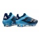 Zapatos de Fútbol Adidas F50+ Laceless FG Negro Azul