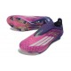 Zapatos de Fútbol Adidas F50+ Laceless FG Violeta Rosa Blanco