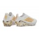 Zapatos de Fútbol Adidas F50+ Laceless FG Blanco Dorado