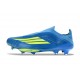 Zapatos de Fútbol Adidas F50+ Laceless FG X MESSI Azul Royal Amarillo Solar Semi Azul Burst