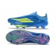 Zapatos de Fútbol Adidas F50+ Laceless FG X MESSI Azul Royal Amarillo Solar Semi Azul Burst