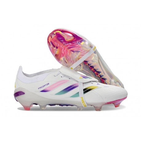 Bota adidas Predator 26 Elite Tongue FG Blanco Rosa