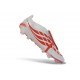 Bota adidas Predator 26 Elite Tongue FG Blanco Rojo Negro