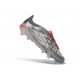 adidas Predator 26 Elite Tongue FG Hierro Met. Ftwr Blanco Rojo Lúcido