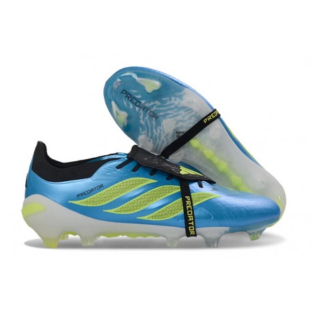 Bota adidas Predator 26 Elite Tongue FG Azul Lucid Lemon