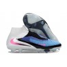 Bota De Fútbol Nike Phantom 6 High Elite Fg Azul Carrera Explosión Rosa Blanco