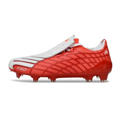 Tacos de Futbol Adidas Bota F50 Elite FG Rojo Blanco