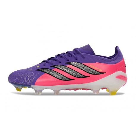 Zapatillas de Fútbol adidas Predator Elite L FG Violeta Rosa Negro
