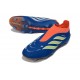 Bota adidas Predator Sin Cordones Elite FG Azul Naranja Amarillo