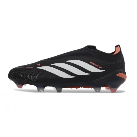 Bota adidas Predator Sin Cordones Elite FG Negro Blanco